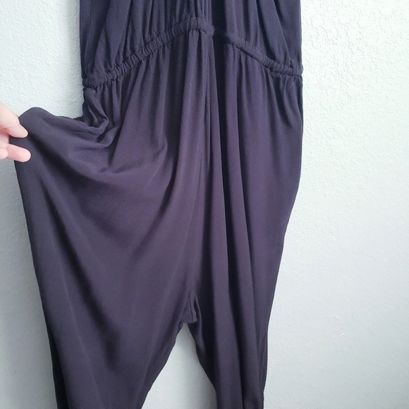 Lucky Brand Dark Charcoal Gray Embroidered Jumpsuit - Picture 8 of 8